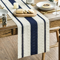 Chemin de table en toile de jute tissée marron rustique style ferme Artoid Mode pour la décoration intérieure