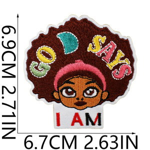 Patch de Tecido Bordado '<span class=keywords><strong>Black</strong></span> Girl Magic' e 'Today Worth Patching', Logotipo Bordado por Computador 'Beautiful Queen' para Decoração de Roupas - Product Image 6
