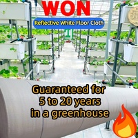 Toile de paillage réfléchissante blanche WON pour serres, tissu horticole anti-herbe pour la culture des fraises et des tomates