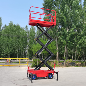 500 किलोग्राम भार 4 मीटर/6 मीटर/8 मीटर ऊंचाई मैनुअल तौबल हाइड्रोलिक मोबाइल कैंची लिफ्ट कार्य मंच गोदाम संचालन के लिए मंच - Product Image 2