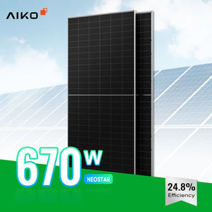 Panneaux solaires Aiko de type N <span class=keywords><strong>ABC</strong></span> 640W 645W 650W 655W 660 Watt 665 Watt 670 Watts, panneaux bifaciaux à double vitrage de type N pour l'électricité - Product Image 5