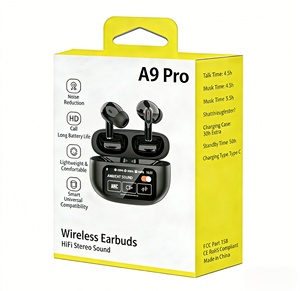 Waterproof AI Earbuds BT5.4 Color Screen Touch Control Sound Low Latency Digital Display Long <b>Battery</b> Life up to 20 Hours of Pla - Product Image 6