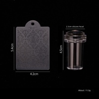 Emporte-pièce pour nail art 2,3 cm en silicone transparent avec tête en gelée et raclette, outil de transfert pour French manucure DIY, vente en gros