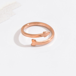 Stainless Steel Minimalist Double Arrow <b>Adjustable</b> Open Dual Use Toe Pinky <b>Ring</b> Three Colors Beach Vacation And Gift Options - Product Image 4