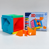 Puzzle Bentuk Geometris 3D Edukatif dan Kubus DIY Tangram Mainan Edukasi