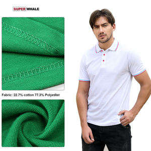 남성용 블랭크 폴로 티셔츠 자수 로고 일반 반소매 캐주얼 폴로 셔츠 - Product Image 3