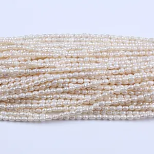 Pearls Bulk Cheap 4-5mm Natural Freshwater Rice Shape Pearl For Jewelry Making
