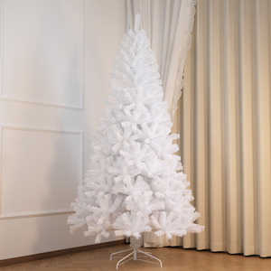Dense White PVC Christmas <b>Tree</b>, Flat Tip, Full Sizes Available, Floor-Standing Ornament for Hotel & Mall Decoration - Product Image 3