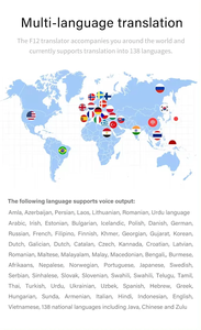Dispositivo Traductor de Idiomas F12, Traductor de Voz en Tiempo Real con 138 Idiomas, Precisión en Tiempo Real, Dispositivo Traductor de Voz Instantáneo de 3.99 Pulgadas con IA - Product Image 6