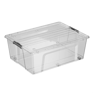 <span class=keywords><strong>Caja</strong></span> de Almacenamiento Transparente de Plástico de 90L con Ruedas y Asa - Product Image 1