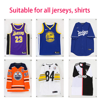 Vitrines d'exposition pour t-shirts en acrylique transparent, boîte murale, présentoirs pour maillots, vitrine haut de gamme pour chemises