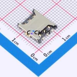 CSIM-H135-TL6P SIM Card Connector SMD Connector Plug-In Type Nano SIM Card Card Holder 1.35mm - Product Image 1