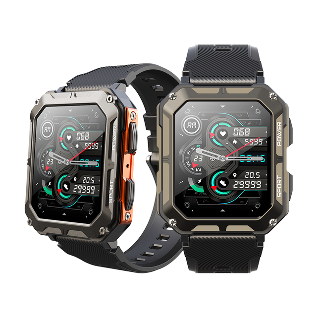 C20 PRO Outdoor Sport BT Smart Watch Fitness Tracker Waterproof Heart Rate Monitor TFT Screen Smartwatch