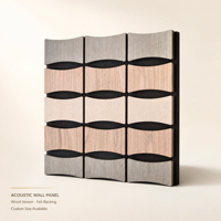 Panneaux acoustiques en MDF sur mesure, panneaux insonorisants pour murs, panneaux décoratifs en lattes de bois pour la décoration murale intérieure