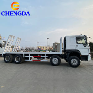 Truk Kargo Chassis <span class=keywords><strong>Flatbed</strong></span> Sinotruck Howo 8x4 50 Ton Bekas dengan Tangga - Product Image 5