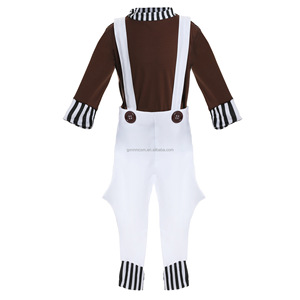 Disfraz de Oompa Loompa Deluxe de <span class=keywords><strong>la</strong></span> fábrica de Chocolate para Halloween, traje de Cosplay de personaje de dibujos animados para hombre <span class=keywords><strong>y</strong></span> niño, traje de fiesta de cumpleaños - Product Image 2