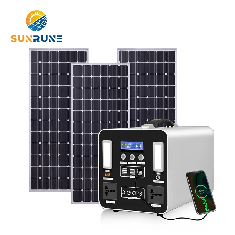 1200W 220V 230V EU Plug Tragbare Powerstation Outdoor Camping Solar Generator LiFePO4 Battery Portable Solar Power Station