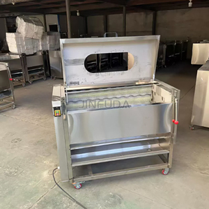 Nouvelle Arrivée <span class=keywords><strong>Machine</strong></span> Commerciale <span class=keywords><strong>à</strong></span> Haute Capacité pour le Lavage et le Décorticage des Carottes, Racines de Lotus, Ignames et <span class=keywords><strong>Châtaignes</strong></span> d'Eau avec Brosse <span class=keywords><strong>à</strong></span> Rouleaux Anti-Salissures - Product Image 4