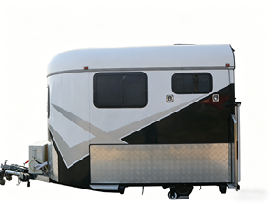 Australia Round Head 2 Horse Racing Transport Trailer 2 Horse Angle Load <b>Float</b> Standard - Product Image 5