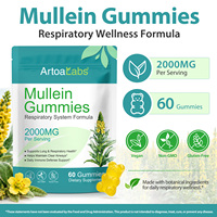 ArtoaLabs Gummies véganes à l'extrait de feuille de molène pour la purification des poumons, la détoxification, le soutien respiratoire et immunitaire