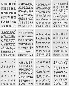 Pochoirs de <span class=keywords><strong>lettres</strong></span> de grande taille pour la peinture sur bois, pochoirs de <span class=keywords><strong>lettres</strong></span> et de chiffres, pochoirs en plastique réutilisables pour l'écriture - Product Image 1