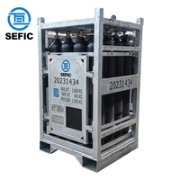 DNV 2.7-1 Porte-bouteilles de bouteilles de gaz offshore galvanisé standard Conteneur 4*4 avec cadre de levage Faisceau de porte-bouteilles d'azote