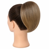 Extensions de cheveux synthétiques à clipser, queue de cheval mixte et volumineuse, avec cordon de serrage, résistantes à la chaleur, base en dentelle, densité 150%, vente en gros disponible