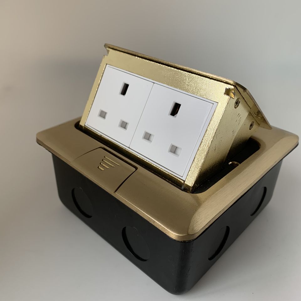 Modern Concealed Floor Socket Bs Standard Floor Electrical Outlet 6pin Socket Floor Socket