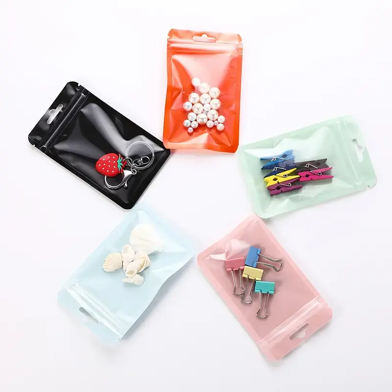 Hot Verkoop Plastic Zak Doorzichtige Voorkant Mylar Hersluitbare Zip Lock Verpakking Zakken Voor Sieraden Inkomsten Voedsel Snoep Verpakking