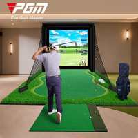 Kit de simulateur de golf commercial personnalisé, enclos intérieur avec écran d'impact et filet de cage sur mesure pour l'entraînement