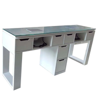 Table de manucure moderne en bois 2020 avec cristaux, garantie 5 ans, pour salon
