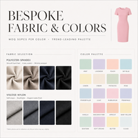 Robe de bureau pour femme, en viscose et polyester, longue, sur mesure, longueur ajustable, faible MOQ, collection Carrière 2027