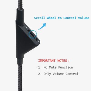 Cable auxiliar de audio de repuesto con control de volumen, conductor chapado en oro y blindaje trenzado para auriculares para juegos <span class=keywords><strong>Astro</strong></span> A10/A30/<span class=keywords><strong>A40</strong></span> - Product Image 6