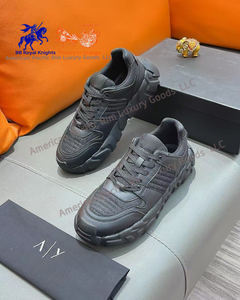 Amani 2025 Zapatillas Casuales con Cordones para Hombre Color Caqui, Suela Plana, Zapatos para Caminar, Cuero Genuino de Vaca, Logotipo Personalizado, Gran Venta - Product Image 1