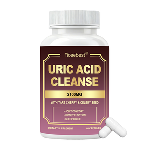 Cápsulas Herbales Rosebest al por Mayor para el Equilibrio del Ácido Úrico, Suplementos Dietéticos para la Limpieza Renal con Semilla de Apio y Cereza Ácida - Product Image 1