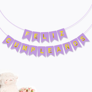 Pancarta Feliz Cumpleaños, Guirnalda de Banderines con Cola de Pez Dorado, Decoración de Fiesta de Papel - Product Image 4