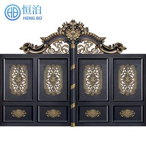 Ngoài trời đôi cửa an ninh cổng tự động Swing kim loại nhôm nghệ thuật cho sân BIỆT THỰ VƯỜN phía trước lối vào - Product Image 4