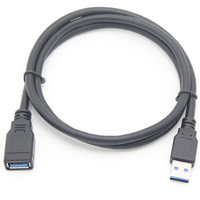 Cable de Extensión de Datos USB 3.0 AM a AF Coaxial/Fibra Óptica Negro Personalizado con Revestimiento de PVC para Micrófono, Altavoz y Monitor (4K)