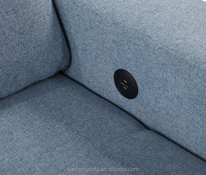 Sofá cama extensible en forma de L de diseño moderno multifuncional para sala de estar con carga USB - Product Image 6