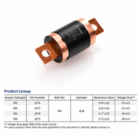 Fusible en alliage de cuivre haute tension pour VE DC500V 15A-50A, norme UL pour véhicules électriques hybrides, circuit basse température, vente en gros