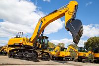 Ekskavator Crawler 75 Ton Merek Terbaik China SY870H dengan Komponen Inti Mesin, Pompa, dan Gear PLC, Garansi 1 Tahun, Sedang Laris Terjual
