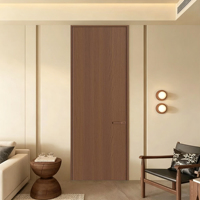 Portes intérieures simples personnalisées en WPC et aluminium, style italien, imitation bois, étanches, pour maisons et chambres