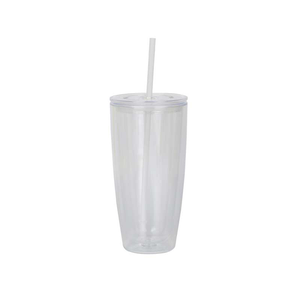 Vaso de Plástico Sublimable de 24oz, Doble Pared, Tapa Plana, Base Perforada con Tapón, Reutilizable, Creativo - Product Image 2