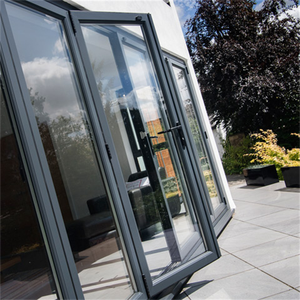 CBMMart cadre en aluminium personnalisé bi-pliant avec portes en verre trempé LOW-E prix bon marché d'usine pour les projets de construction de maisons et de villas - Product Image 1