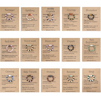 Lot de bagues extensibles en perles de cristal, améthyste, sodalite, quartz clair, pierres naturelles rectangulaires, cadeau unisexe de guérison