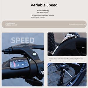 Vélo de montagne pour adultes, vitesse variable, absorption des chocs, pour les déplacements quotidiens, adolescents, hommes, femmes, course sur route, frein à double disque - Product Image 3