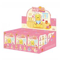 Nouvelle sortie, 100% officiel, 6 pièces/boîte, Winnie l'ourson, série de fête amusante, boîte mystère, figurines en PVC kawaii, décorations de bureau, jouets