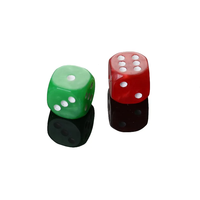 Dadu Mini grosir 12mm sudut bulat dadu akrilik dadu plastik putih