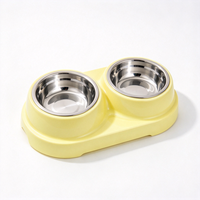 Mangeoire inclinée pour chiens et chats, angle de 15 degrés, pour petits chiens et chatons, alimentation quotidienne avec bols amovibles en acier inoxydable, gris