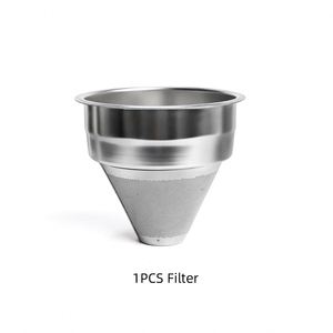 Poignée sans fond pour café de 51 mm, bol à poudre en acier inoxydable, entonnoir conique portable pour café, filtre à poudre - Product Image 2